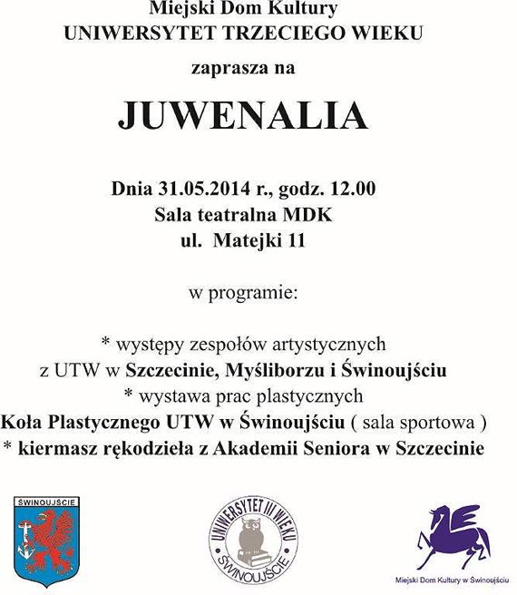 Zapraszamy na Juwenalia UTW