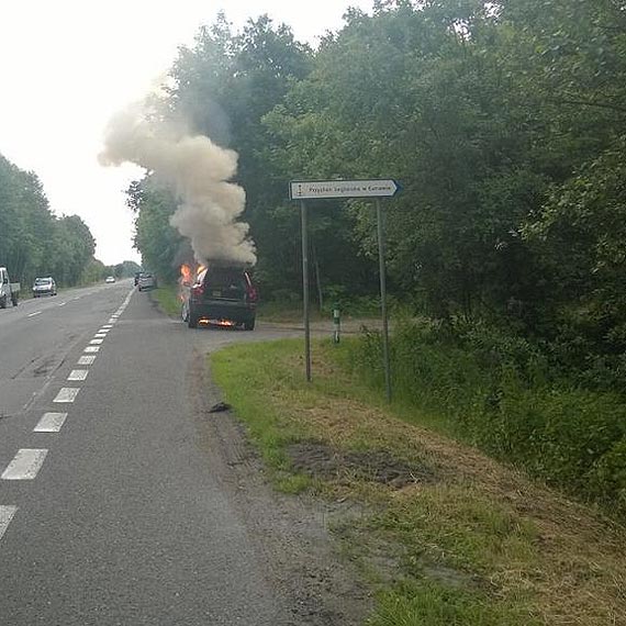 Volvo stano w pomieniach na krajowej trjce