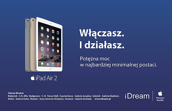 iDream w kampanii witecznej promuje nowy iPad Air 2 oraz zestawy MacBook Air + MS Office 365