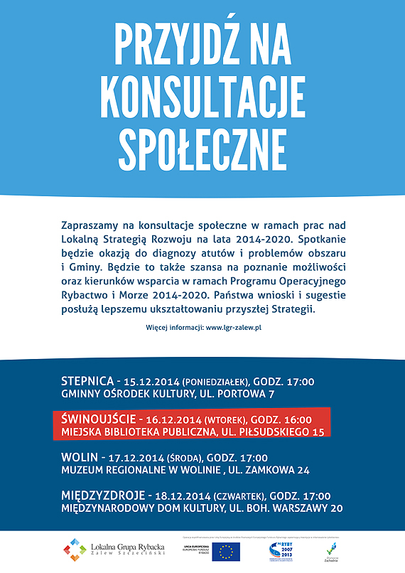 Zapraszamy na konsultacje spoeczne