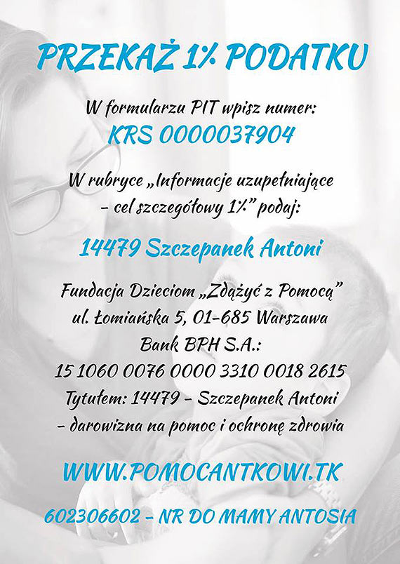 Pommy Antkowi walczy z chorob!