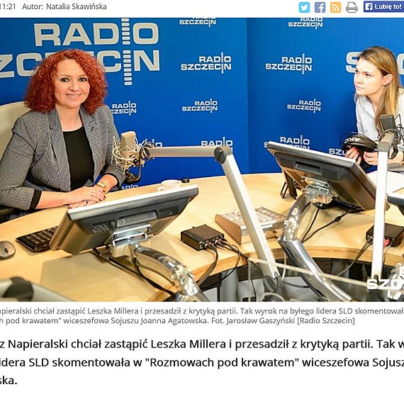 Agatowska: Napieralski chcia zastpi Millera