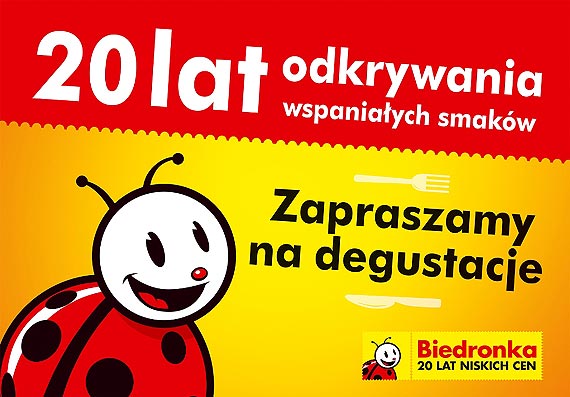 Degustacje dla klientw w sklepach Biedronka w ramach wsplnego witowania 20. urodzin sieci