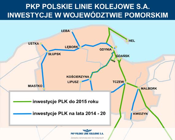 Ponad 400 milionw zotych na infrastruktur kolejow w wojewdztwie pomorskim