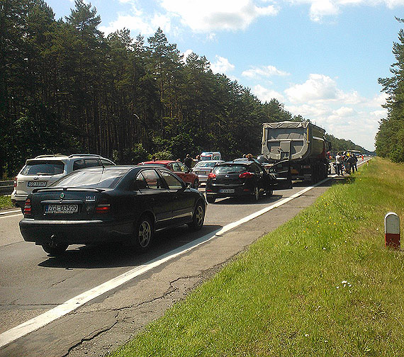 Upa, kilkukilometrowy korek i zo. Tak byo w weekend na drodze S3