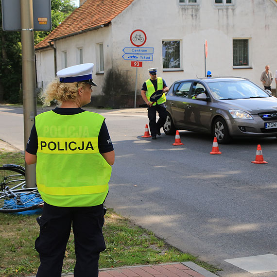 Na ulicy Grunwaldzkiej kierowca skody potrci rowerzystk. Kobieta trafia do szpitala