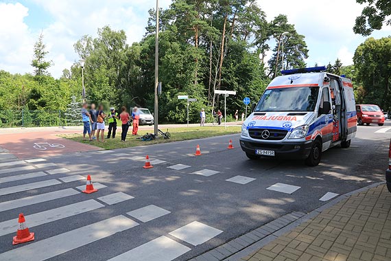 Na ulicy Grunwaldzkiej kierowca skody potrci rowerzystk. Kobieta trafia do szpitala