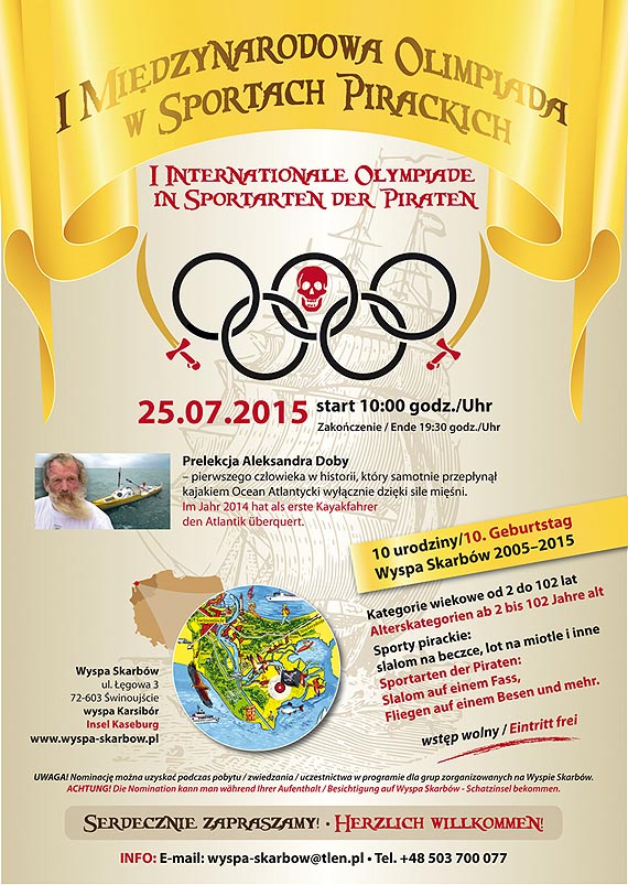 I Midzynarodowa Olimpiada w Sportach Pirackich 25.07.2015