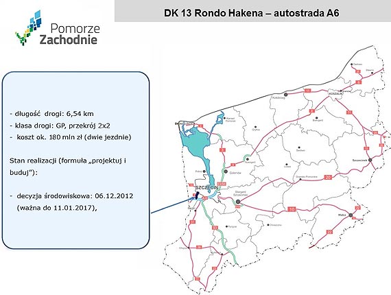 Kluczowe inwestycje drogowe dla Pomorza Zachodniego coraz blisze realizacji