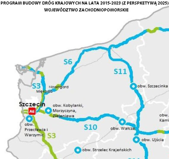 Program Budowy Drg i Autostrad na lata 2014-2023  uwzgldnia inwestycje na Pomorzu Zachodnim