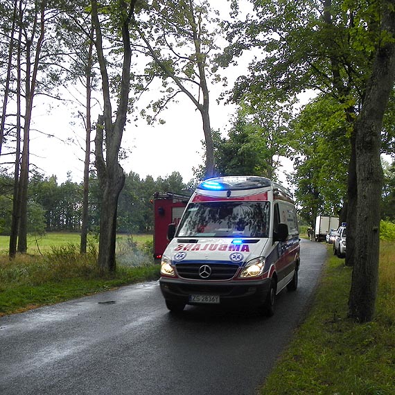 Wypadek autokaru z dziemi koo Kamienia Pomorskiego