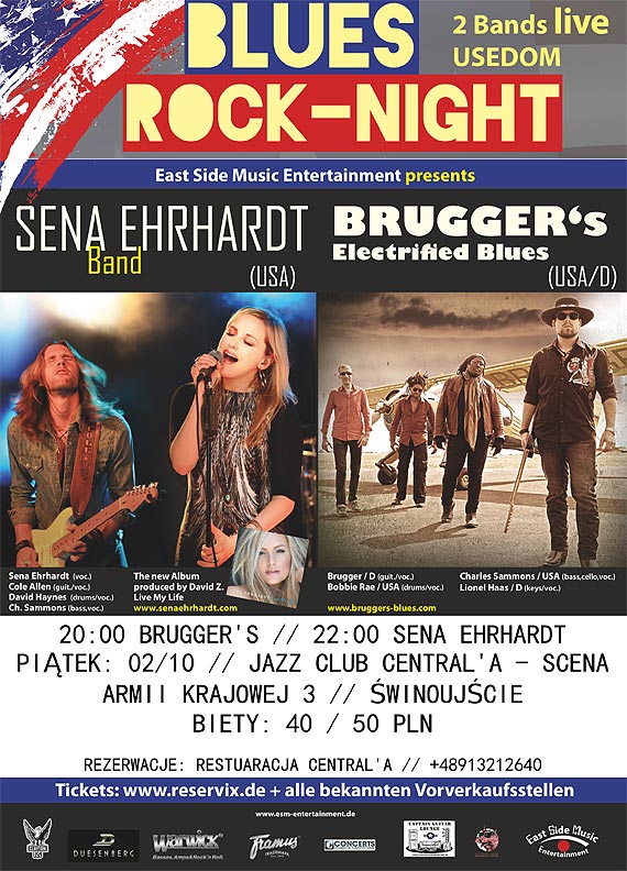 BLUES ROCK NIGHT // SENA EHRHARDT // BRUGGER'S // EAST SIDE MUSIC ENTERTAIMENT // Jazz Club Central'a - SCENA