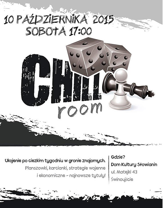 Przyjd i zagraj w planszwki! Chillroom zaprasza!