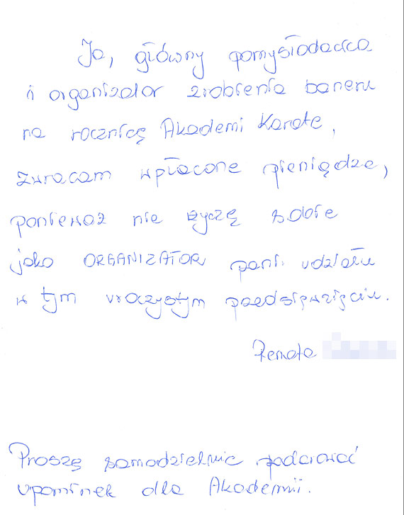 Ciemna strona winoujskiej Akademii Karate Kyokushin?