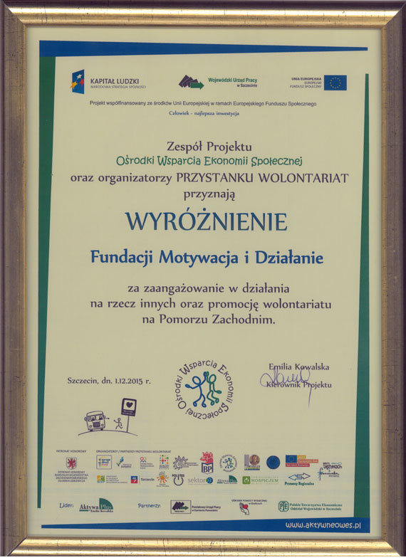 Fundacja Motywacja i Dziaanie z wyrnieniem!