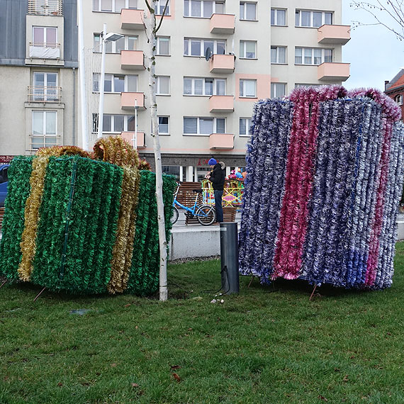 Na Placu Wolnoci trwa monta 11- metrowej choinki i witecznych iluminacji