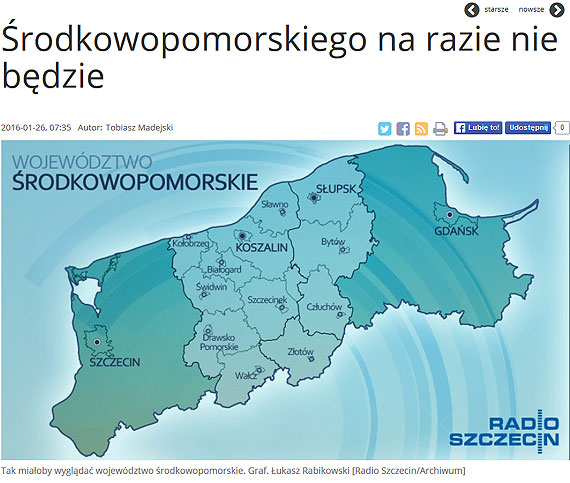 rodkowopomorskiego na razie nie bdzie