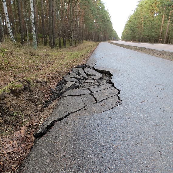 Niebezpieczna wyrwa na ciece rowerowej. Moe doj do wypadku