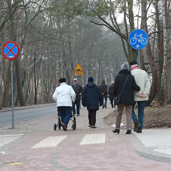 Ulica Uzdrowiskowa przyjaniejsza rowerzystom, dla pieszych miejsca jest mniej