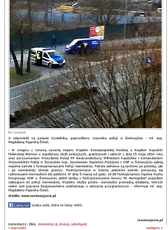 Niemieccy policjanci zatrzymujcy samochody w winoujciu, zrobili furor na caym wiecie!