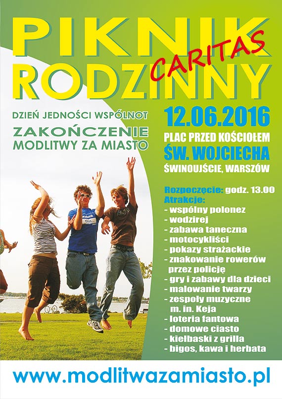 Zapraszamy na Piknik Rodzinny Caritas