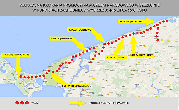 Kampania promocyjna Muzeum Narodowego w Szczecinie w kurortach zachodniego wybrzea