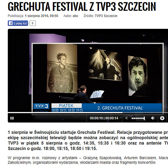 Grechuta Festival z TVP3 Szczecin