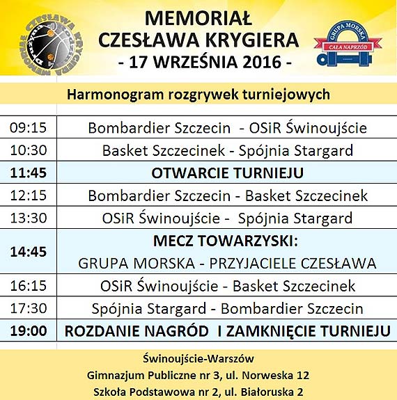 Memoria Czesawa Krygiera 2016