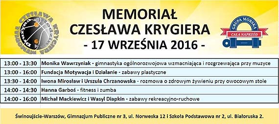 Memoria Czesawa Krygiera 2016