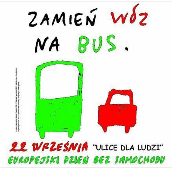 Zamie samochd na rower, lub komunikacj autobusow! 22 wrzenia Europejskim Dniem Bez Samochodu   