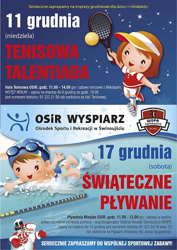 Grudniowe zabawy sportowe - co przygotowa OSiR?