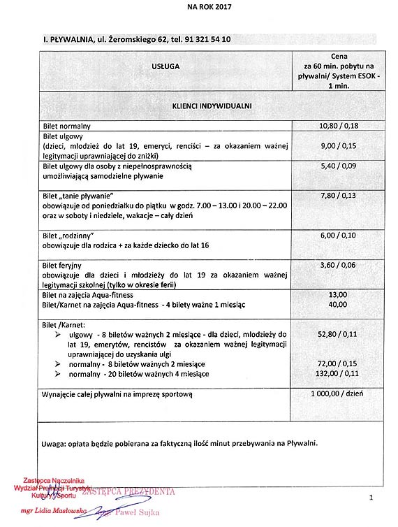 Transpondery, nowy cennik i dodatkowe opaty za przekroczenie czasu pobytu na pywalni. Krok w przyszo czy strza w kolano?