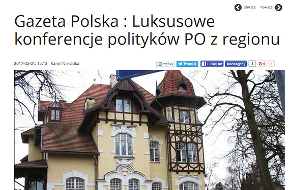 Gazeta Polska : Luksusowe konferencje politykw PO z regionu