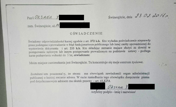 Czytelniczka: Czy od kadego interesanta posiadajcego stay meldunek w innej miejscowoci, a adres zamieszkania w winoujciu urzdnik pobiera umow najmu mieszkania?