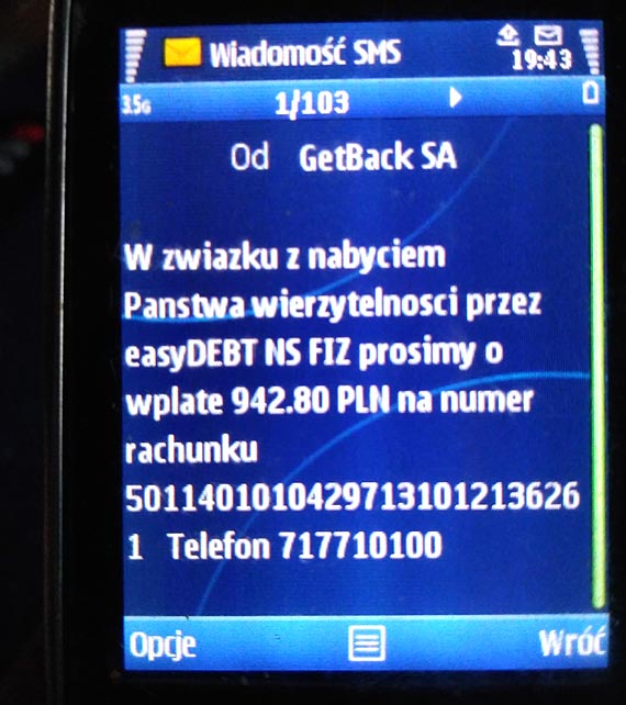 Uwaajmy na faszywe sms. Kto prbuje wyudza pienidze