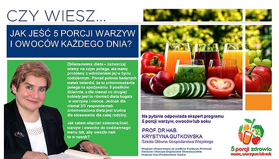 Czy wiesz, jak je 5 porcji warzyw i owocw kadego dnia?