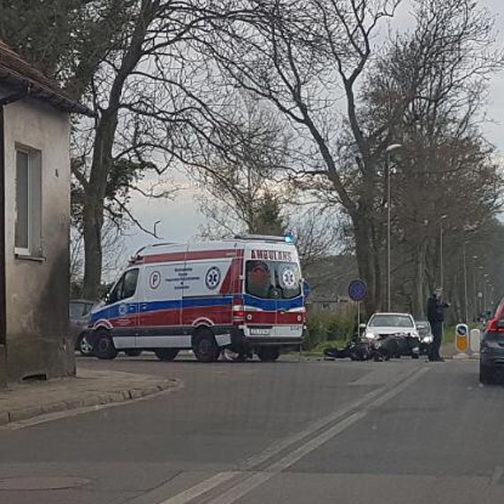 Kolizja z udziaem motocykla i samochodu osobowego