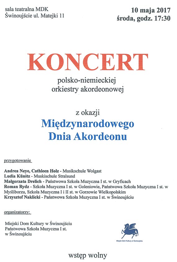 Mionicy muzyki akordeonowej ju wkrtce bd mogli wzi udzia w niecodziennym wydarzeniu kulturalnym