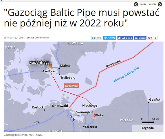 "Gazocig Baltic Pipe musi powsta nie pniej ni w 2022 roku"