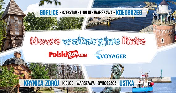 2 nowe linie z Maopolski i Podkarpacia nad morze!  Nowoci na platformie PolskiBus.com we wsppracy z Voyager