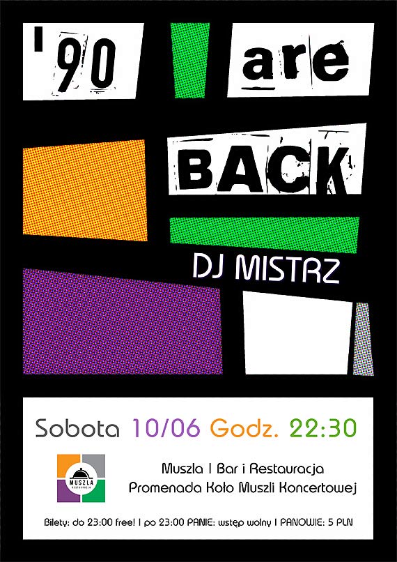 90's are back! | Dj Mistrz | Muszla | Bar i Restauracja