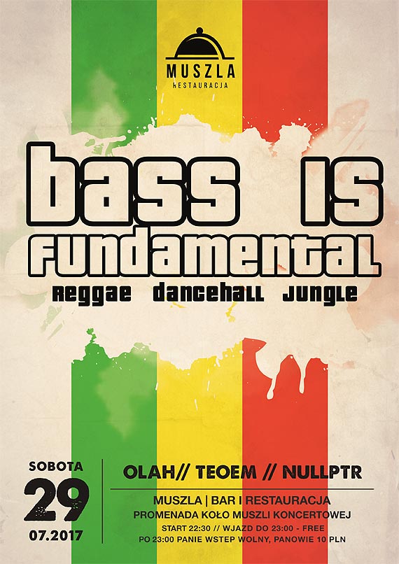 BASS IS FUNDAMENTAL | OlaH | NULLPTR | TEOEM | Liquid | Jungle | Reggae | Bass |100% Vinyl | Muszla | Bar i Restauracja