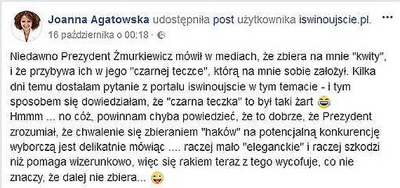 Agatowska nic nie robi sobie z politycznych pogrek murkiewicza i poucza prezydenta