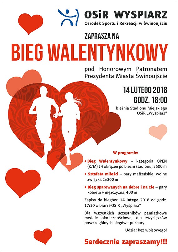 Bieg Walentynkowy ju 14 lutego! 