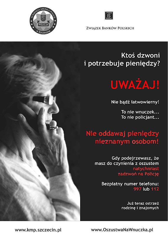 Oszustwa "na policjanta" - seniorze uwaaj!