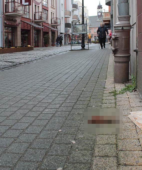 mierdzcy problem w centrum miasta. Patrzmy pod nogi, idc ulic Monte Cassino