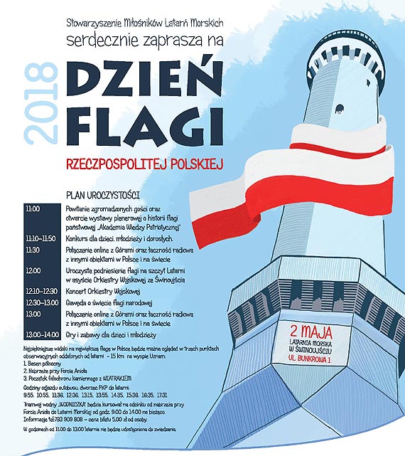 Tylko w winoujciu: biao-czerwona dzi na 68-metrowym maszcie!!!