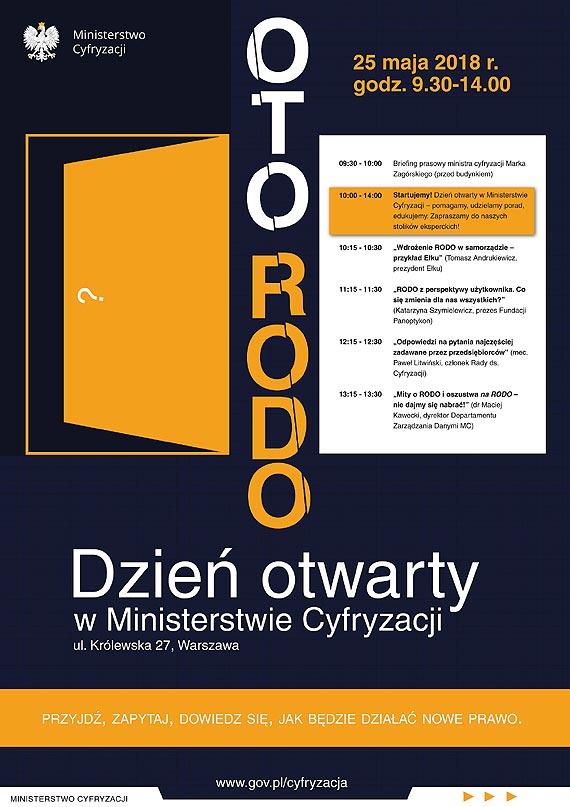 Oto RODO - dzie otwarty w Ministerstwie Cyfryzacji