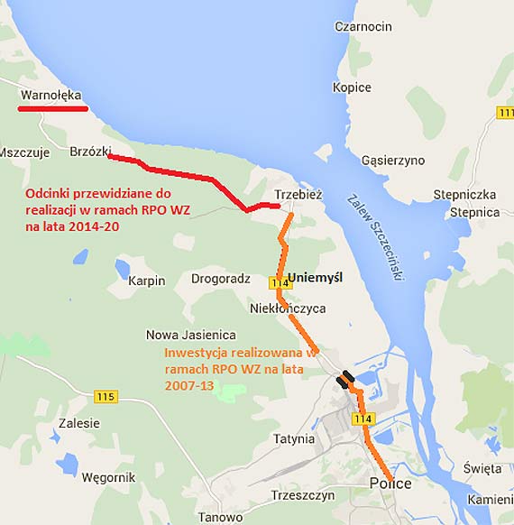 Ponad 11 km drogi wojewdzkiej nr 114 do przebudowy. - przekazanie placu budowy