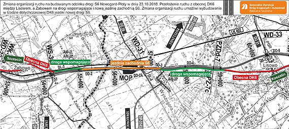 Zmiana organizacji ruchu midzy Lisowem, a abowem na odcinku S6 Nowogard-Poty